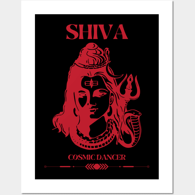 Shiva the Cosmic Dancer Wall Art by BhaktiCloudsApparel